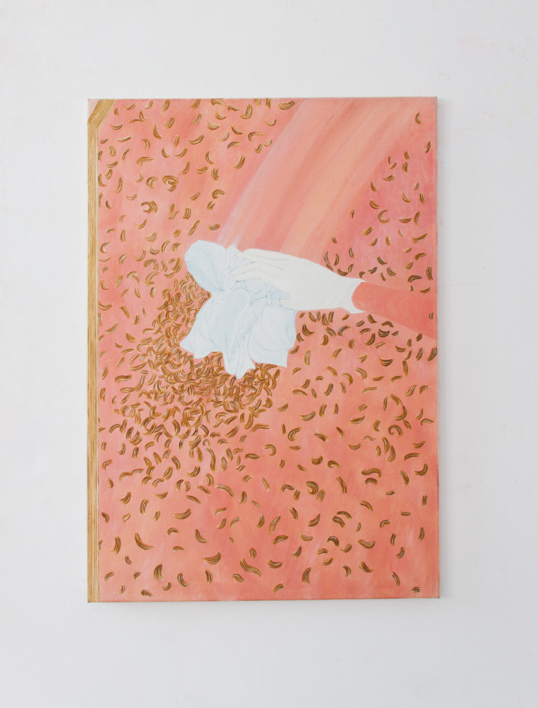 Untitled (untidy painting or thinking of Bacon),  90x63 cm,  oil on canvas,  2019